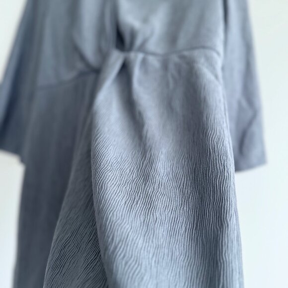 Love Bonito Blue Gray Slate 3/4 Sleeve Dress - Picture 7 of 9